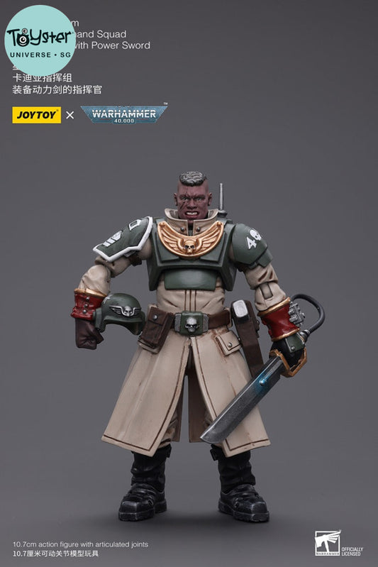 Joytoy Warhammer 40K Astra Militarum Cadian Command Squad Veteran Sergeant With Power Fist Jt7936