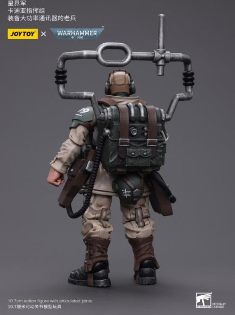 Joytoy Warhammer 40K Astra Militarum Cadian Command Squad Veteran With Master Vox Jt7912 Warhammer