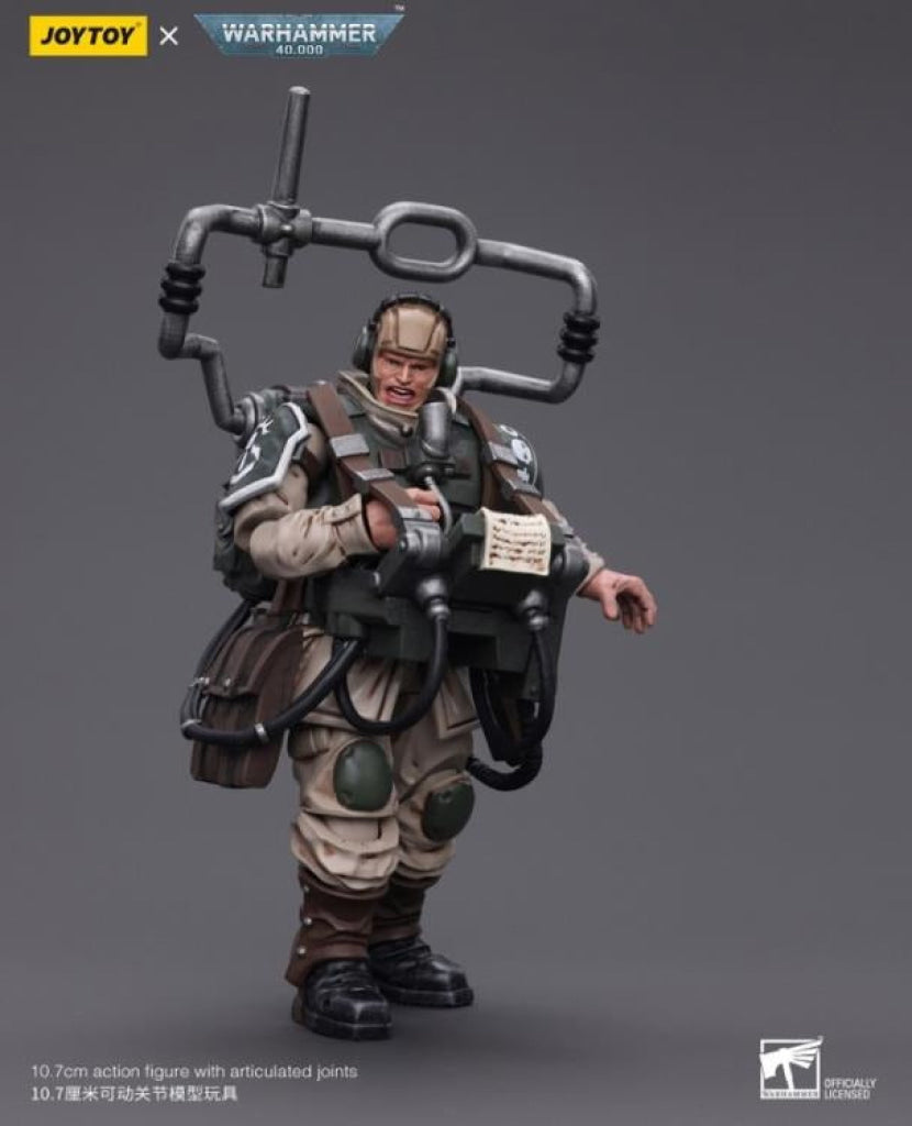 Joytoy Warhammer 40K Astra Militarum Cadian Command Squad Veteran With Master Vox Jt7912 Warhammer