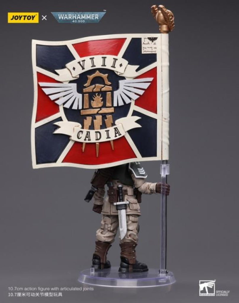 Joytoy Warhammer 40K Astra Militarum Commander Squad Veteran With Regimental Standard Jt7929
