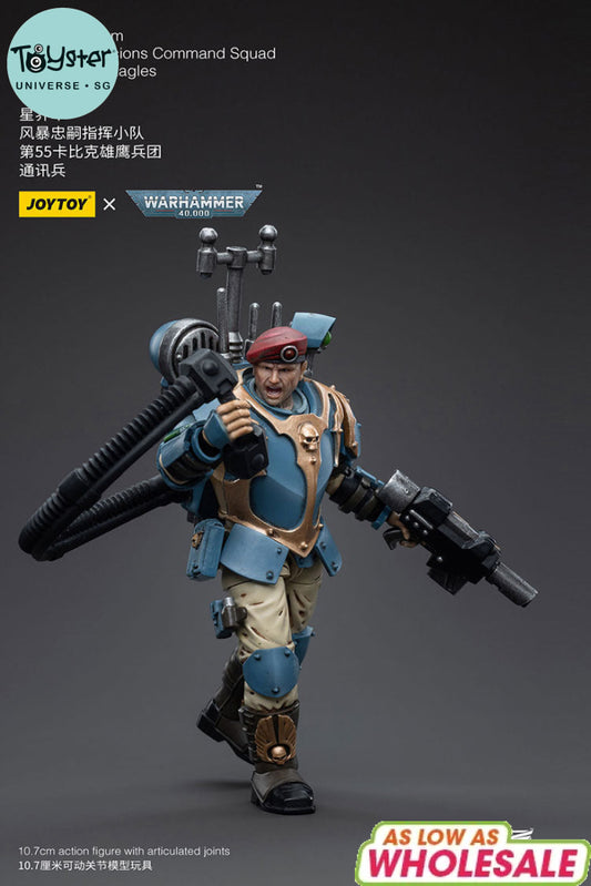 Joytoy Warhammer 40K Astra Militarum Tempestus Scions Command Squad 55Th Kappic Eagles Vox Operator