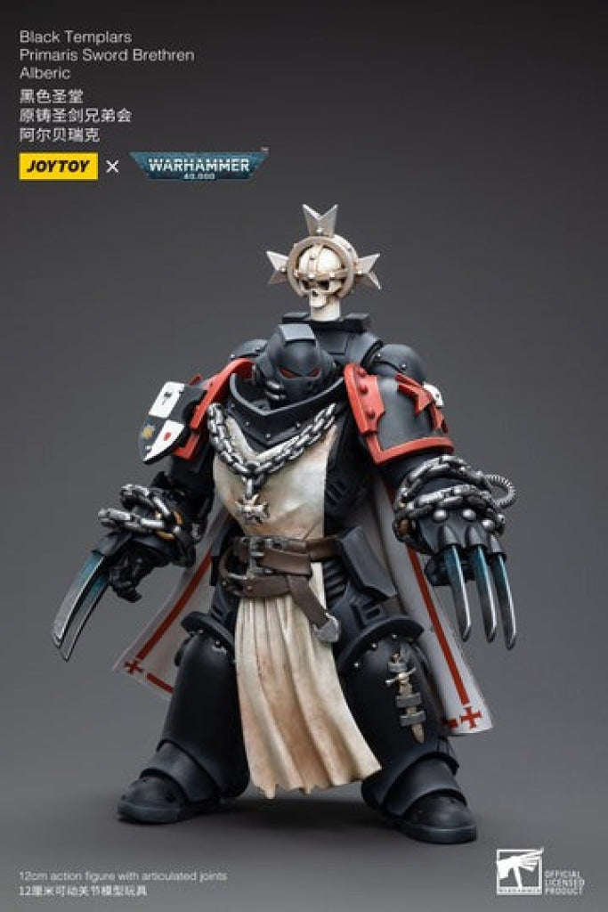 Joytoy Warhammer 40K Black Templars Primaris Sword Brethren Alberic Jt3822 Warhammer