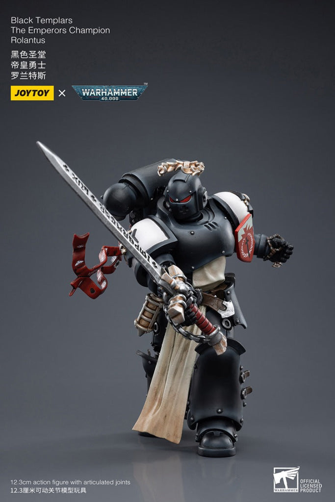 Joytoy Warhammer 40K Black Templars The Emperors Champion Rolantus Jt7585 Warhammer