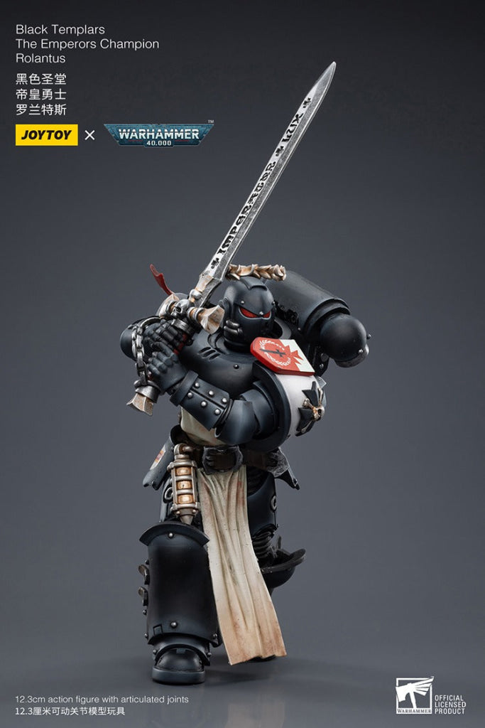 Joytoy Warhammer 40K Black Templars The Emperors Champion Rolantus Jt7585 Warhammer