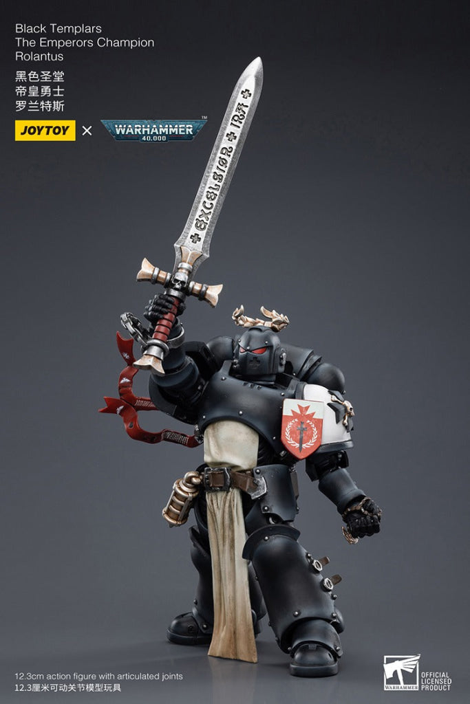 Joytoy Warhammer 40K Black Templars The Emperors Champion Rolantus Jt7585 Warhammer