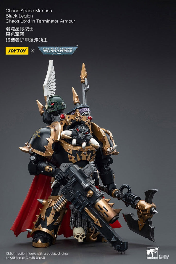 Joytoy Warhammer 40K Chaos Space Marines Black Legion Lord In Terminator Armour Jt6489 Warhammer