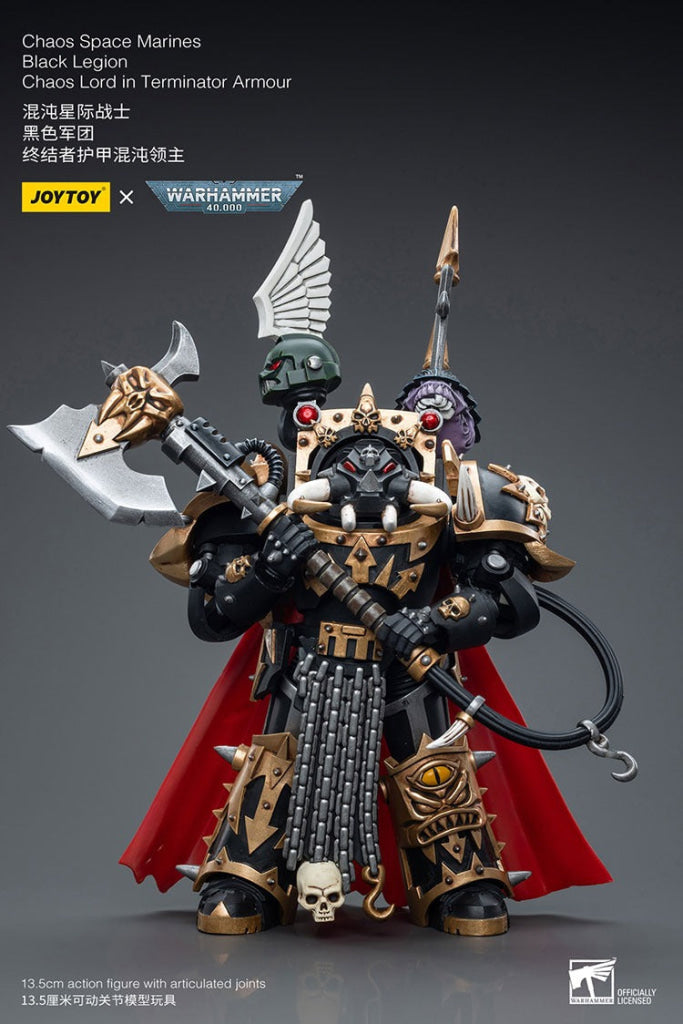 Joytoy Warhammer 40K Chaos Space Marines Black Legion Lord In Terminator Armour Jt6489 Warhammer