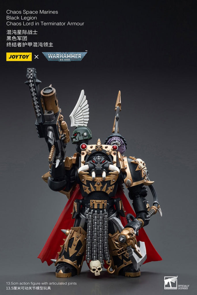 Joytoy Warhammer 40K Chaos Space Marines Black Legion Lord In Terminator Armour Jt6489 Warhammer