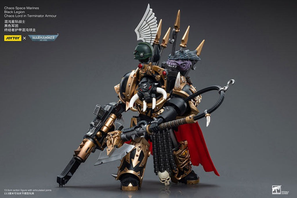 Joytoy Warhammer 40K Chaos Space Marines Black Legion Lord In Terminator Armour Jt6489 Warhammer
