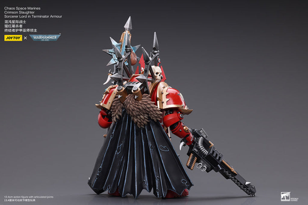 Joytoy Warhammer 40K Chaos Space Marines Crimson Slaughter Sorcerer Lord In Terminator Armour
