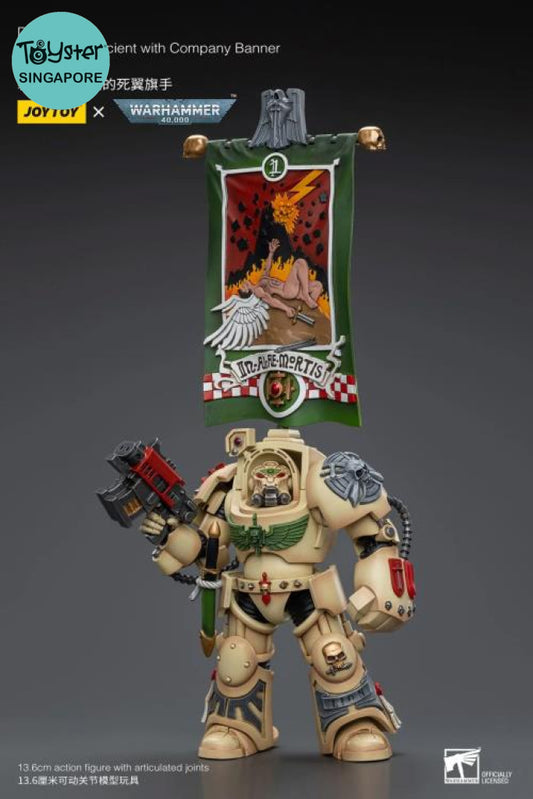 Joytoy Warhammer 40K Dark Angels Deathwing Ancient With Company Banner Jt9176 Warhammer