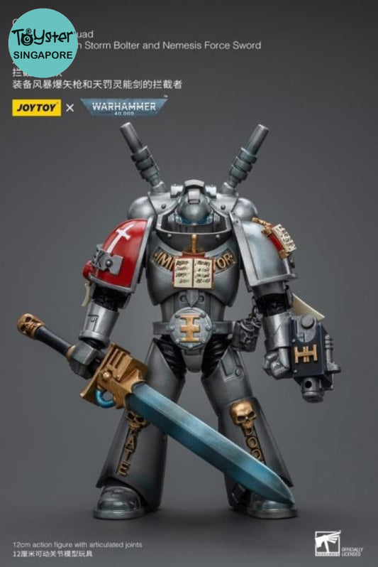 Joytoy Warhammer 40K Grey Knights Interceptor Squad With Storm Bolter And Nemesis Force Sword
