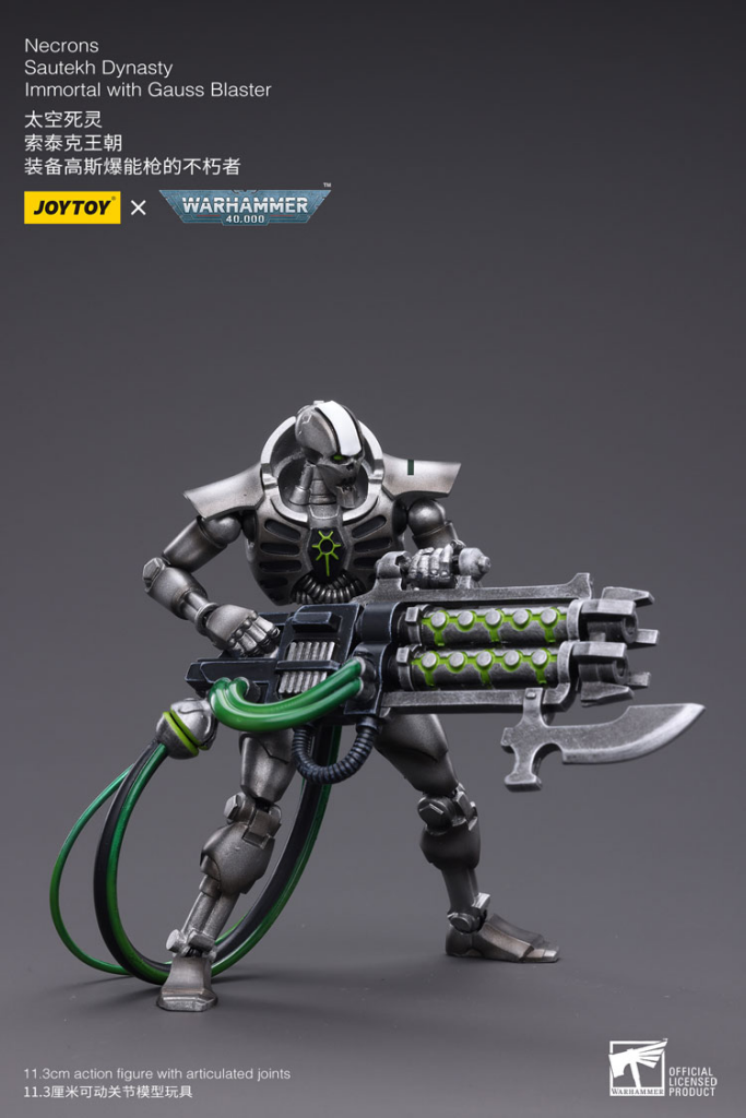 Joytoy Warhammer 40K Necrons Sautekh Dynasty Immortal With Gauss Blaster Warhammer