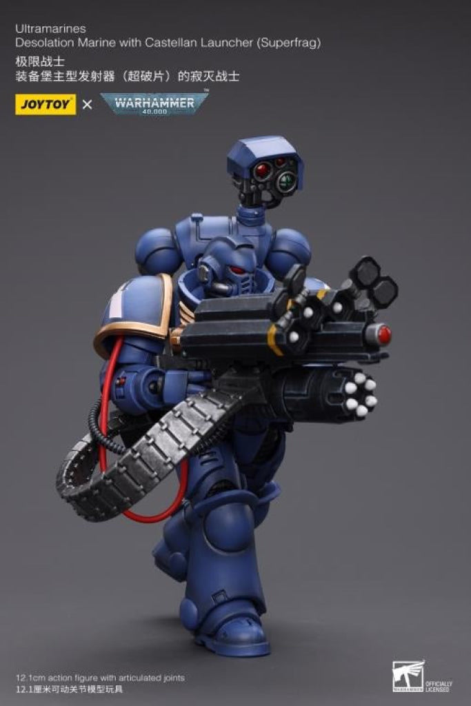 Joytoy Warhammer 40K Ultramarines Desolation Marine With Castellan Launcher (Superfrag) Jt8827