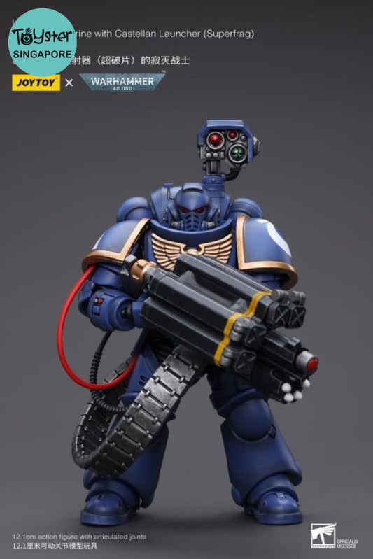 Joytoy Warhammer 40K Ultramarines Desolation Marine With Castellan Launcher (Superfrag) Jt8827