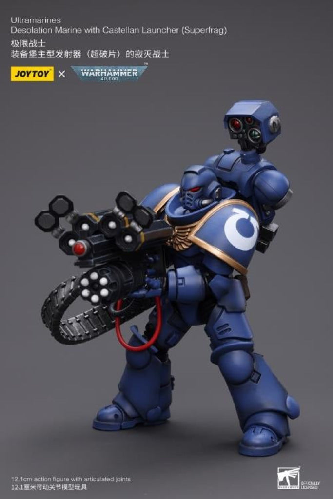 Joytoy Warhammer 40K Ultramarines Desolation Marine With Castellan Launcher (Superfrag) Jt8827