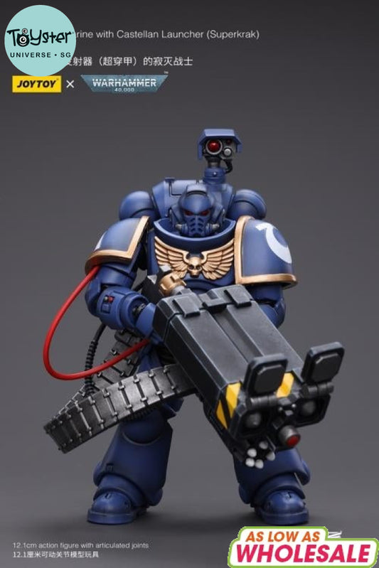 Joytoy Warhammer 40K Ultramarines Desolation Marine With Castellan Launcher (Superkrak) Jt8810