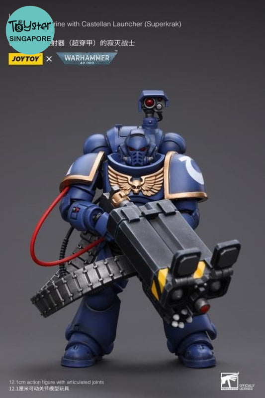 Joytoy Warhammer 40K Ultramarines Desolation Marine With Castellan Launcher (Superkrak) Jt8810