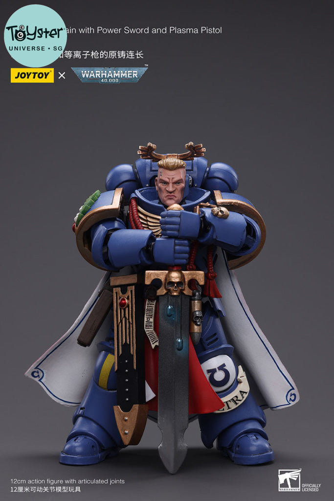 Joytoy Warhammer 40K Ultramarines Primaris Captain With Power Sword And Plasma Pistol Warhammer