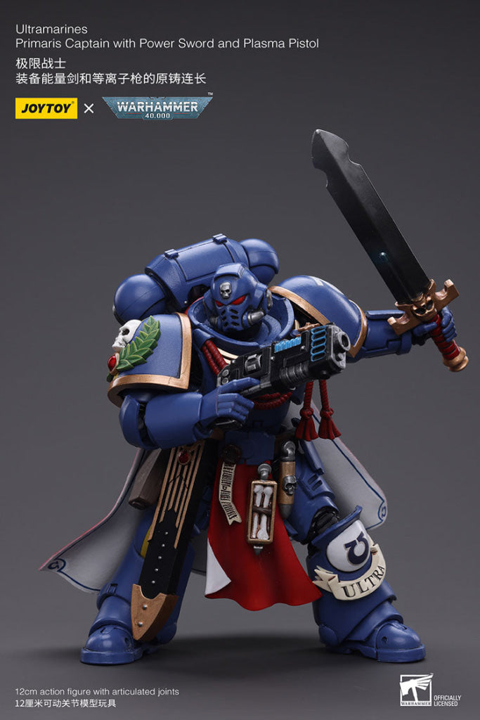 Joytoy Warhammer 40K Ultramarines Primaris Captain With Power Sword And Plasma Pistol Warhammer