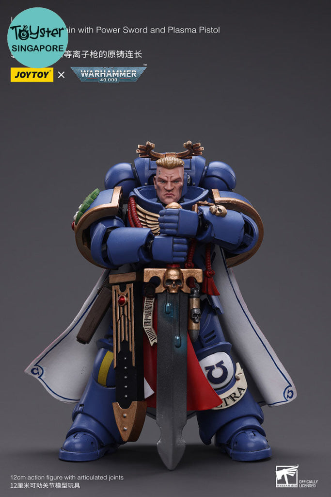 Joytoy Warhammer 40K Ultramarines Primaris Captain With Power Sword And Plasma Pistol Warhammer