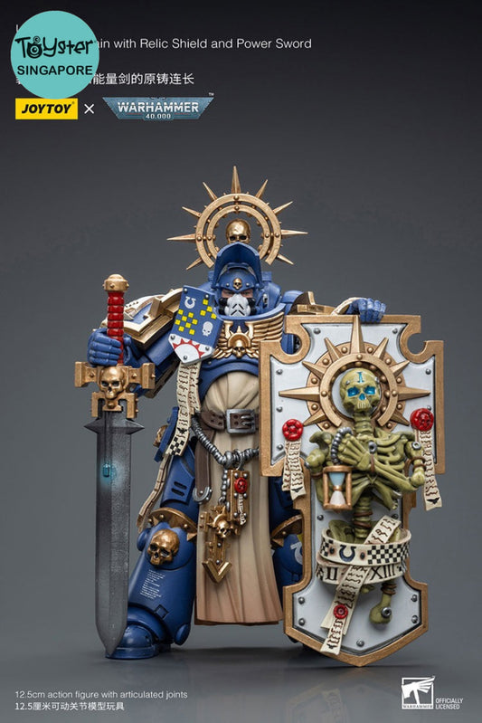 Joytoy Warhammer 40K Ultramarines Primaris Captain With Relic Shield And Power Sword Jt6465