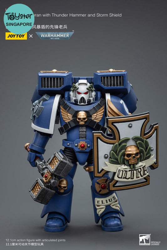Joytoy Warhammer 40K Ultramarines Vanguard Veteran With Thunder Hammer And Storm Shield Jt8032