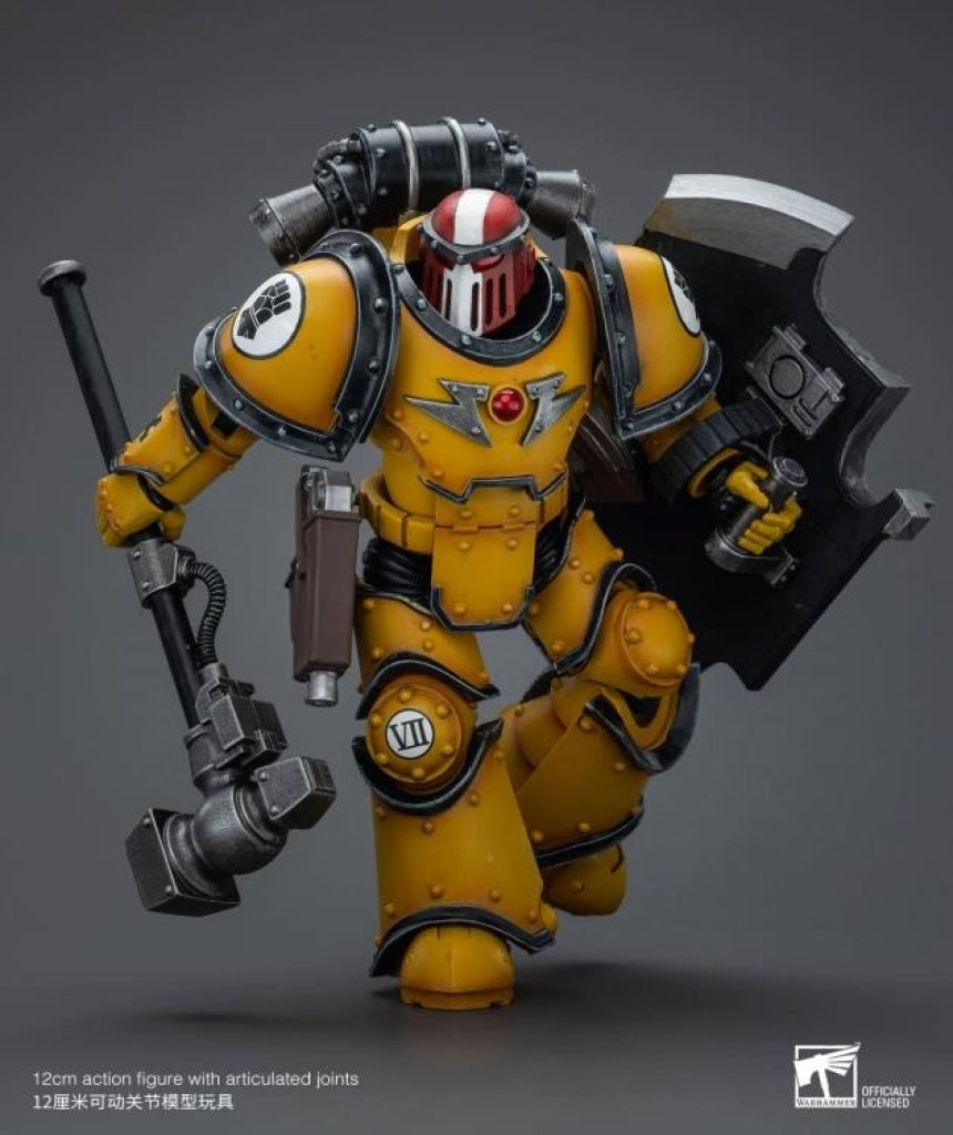 Joytoy Warhammer Imperial Fists Legion Mkiii Breacher Squad Sergeant With Thunder Hammer Jt9107