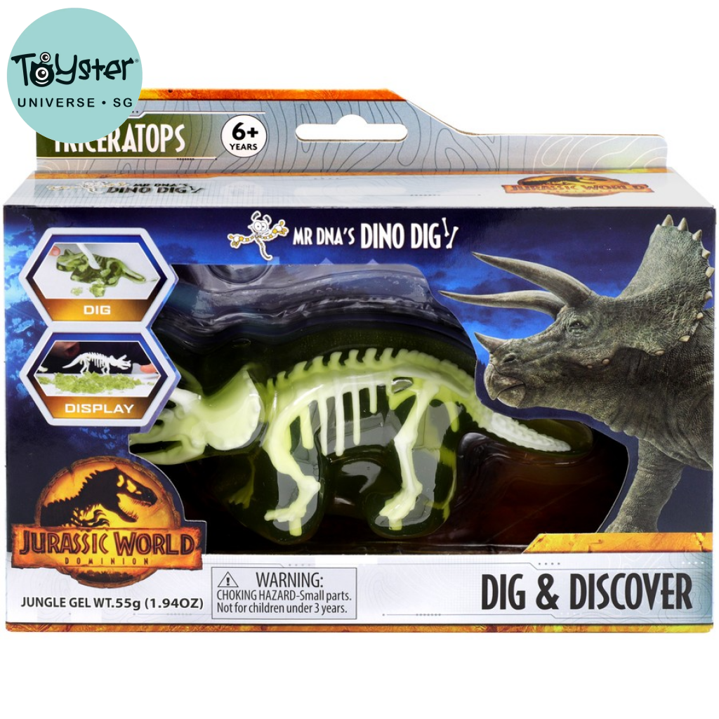 Jurassic World Mr DNA's Mini Dinosaur Dig - Triceratops Clash - TOYSTER ...