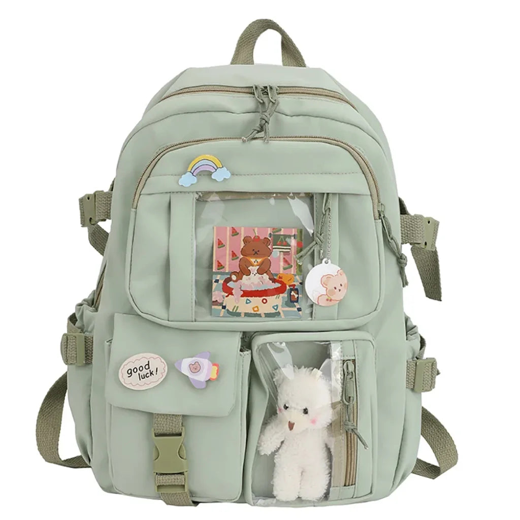 Kawaii Aesthetic Multi-Pocket Backpack