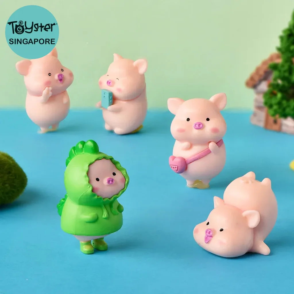 Kawaii Pig Resin Diy Home Decoration Figurines