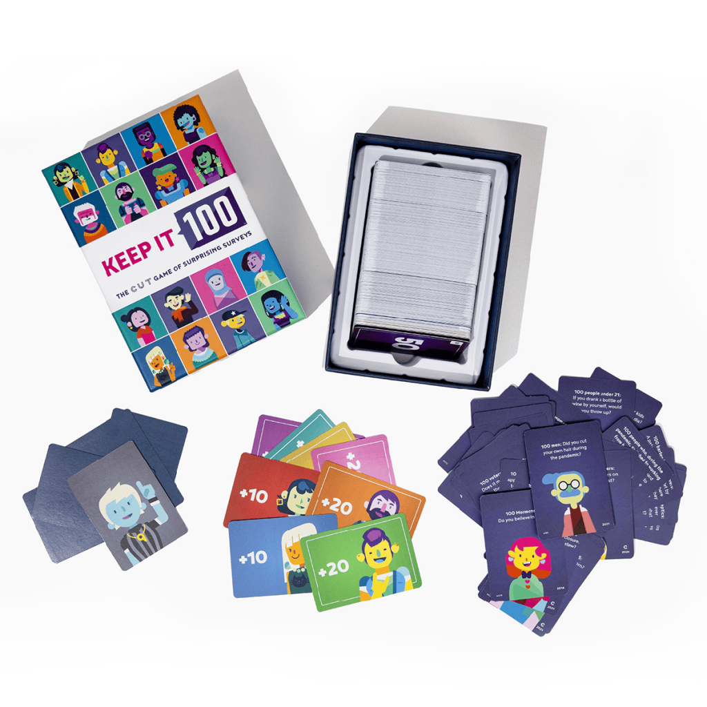 Keep it 100: The Card Game | Surprising Surveys Prediction Game - Card Games