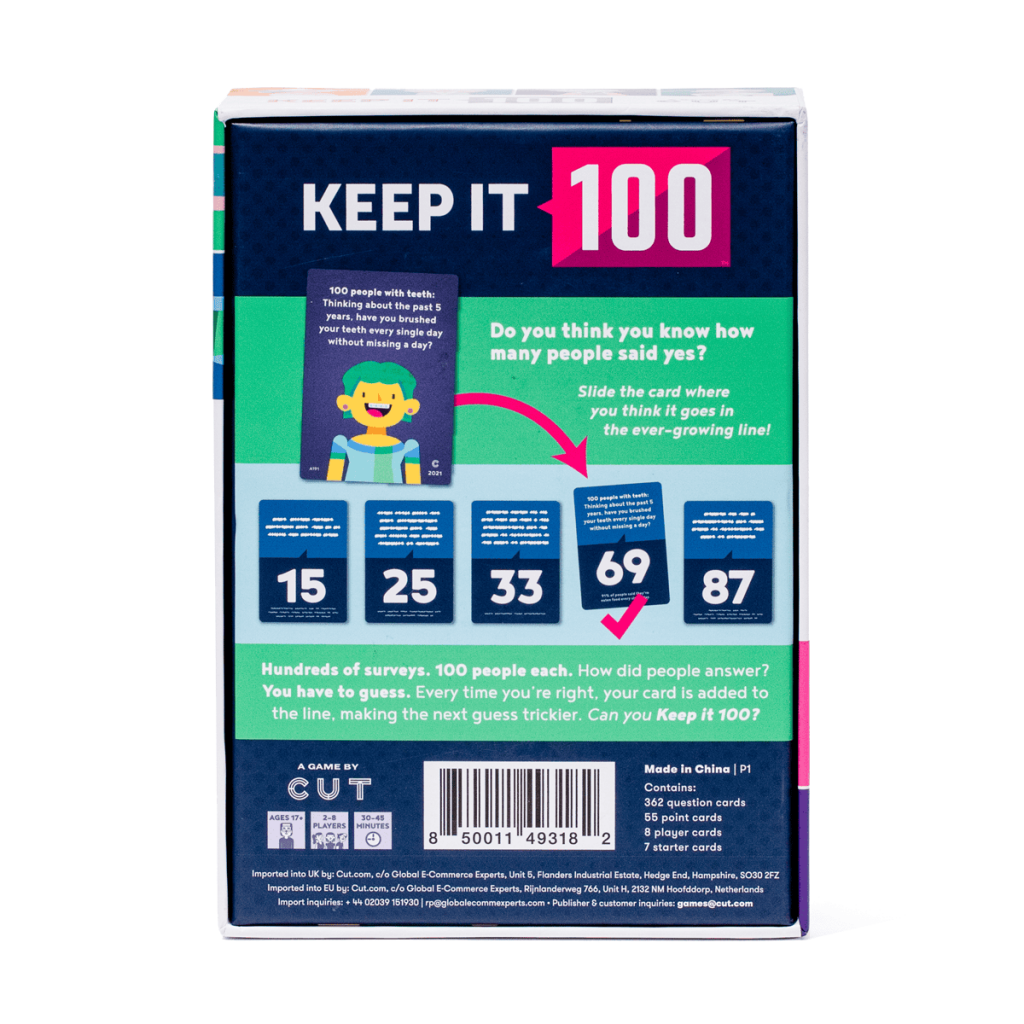 Keep it 100: The Card Game | Surprising Surveys Prediction Game - Card Games