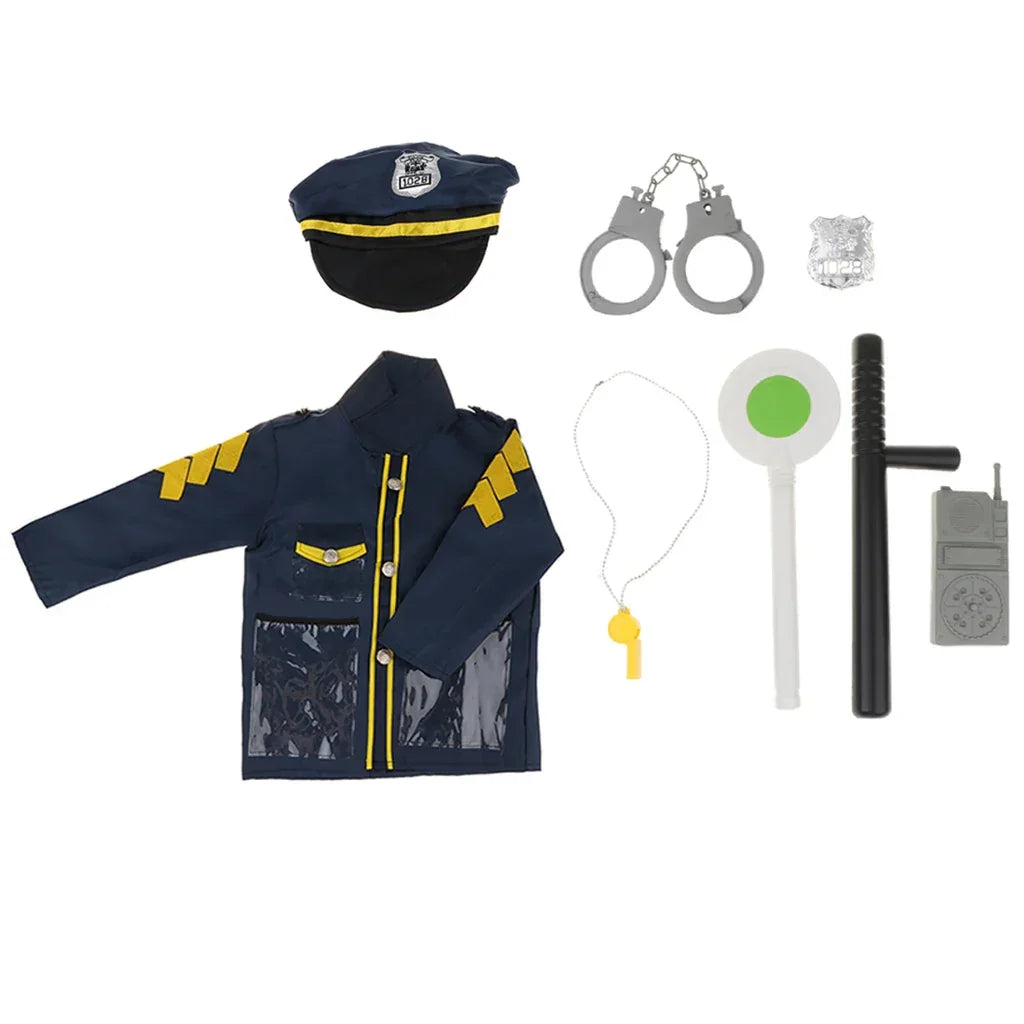 Kid Toy Policeman Uniform Hat Costume Handcuff TOYSTER SG Toyster kid-toy-policeman-uniform-hat-costume-handcuff-toyster-sg-toyster