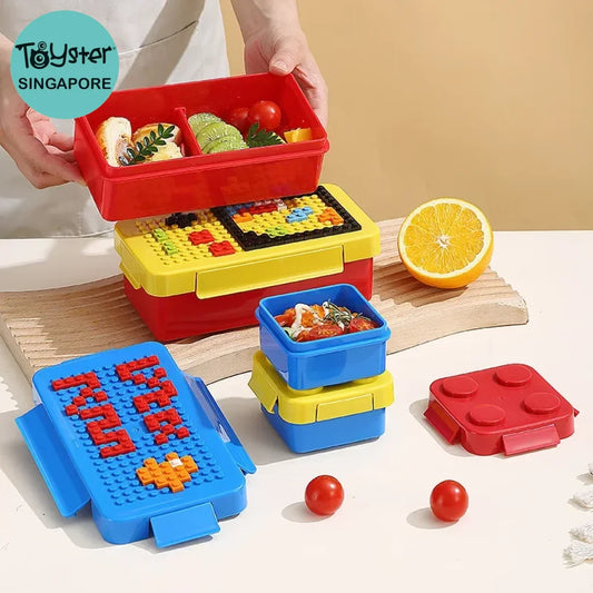 Kids Brick Lunch Box Building Blocks Set