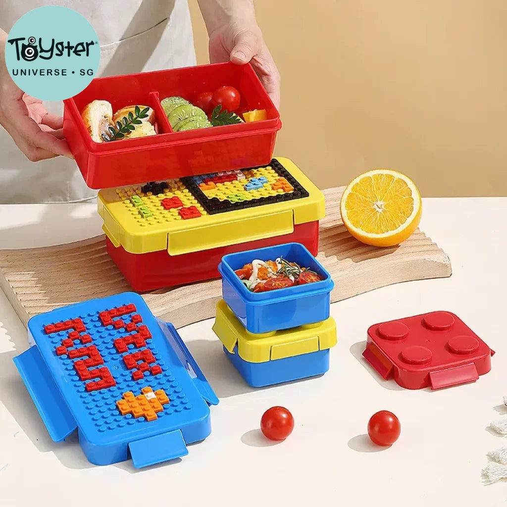 Kids Brick Lunch Box Building Blocks Set