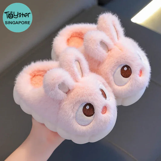 Kids Cute Rabbit Fluffy Slippers