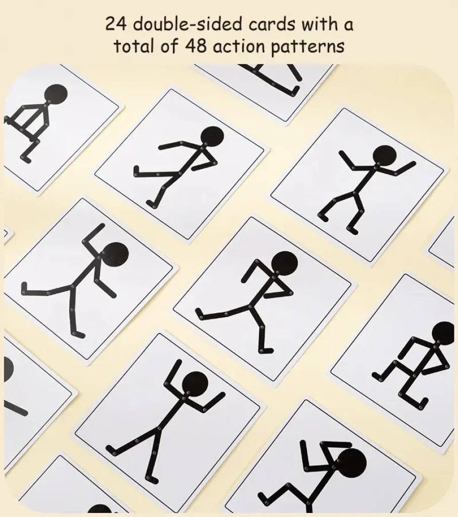 Kids Montessori Educational Wooden Stick Men Puzzle Game