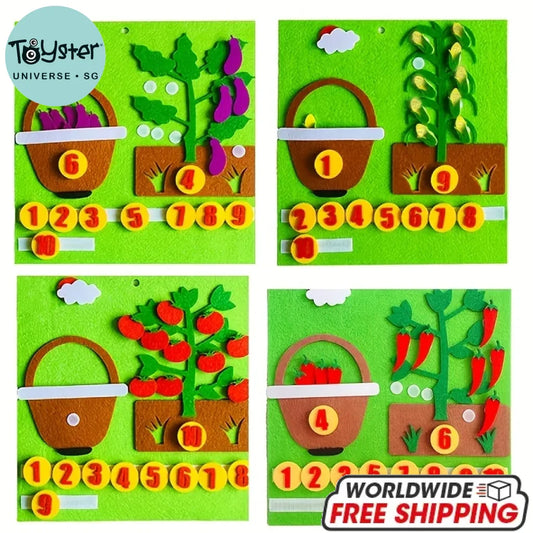 Kids Montessori Math Toys Picking Vegetables