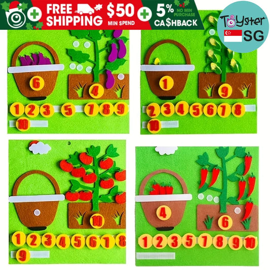 Kids Montessori Math Toys Picking Vegetables