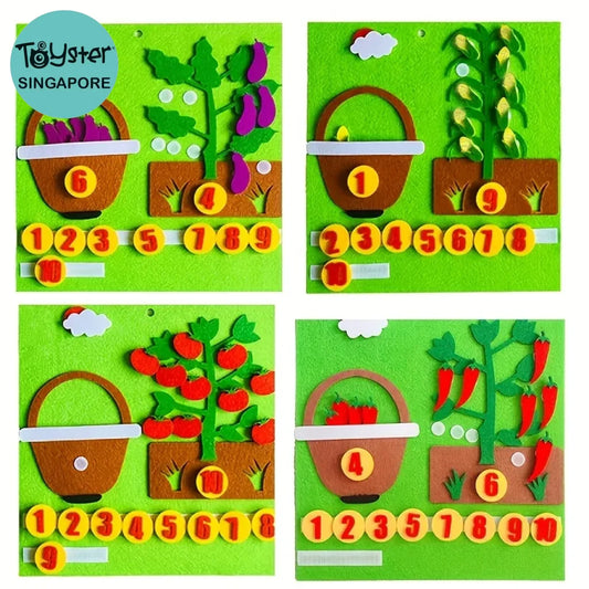 Kids Montessori Math Toys Picking Vegetables