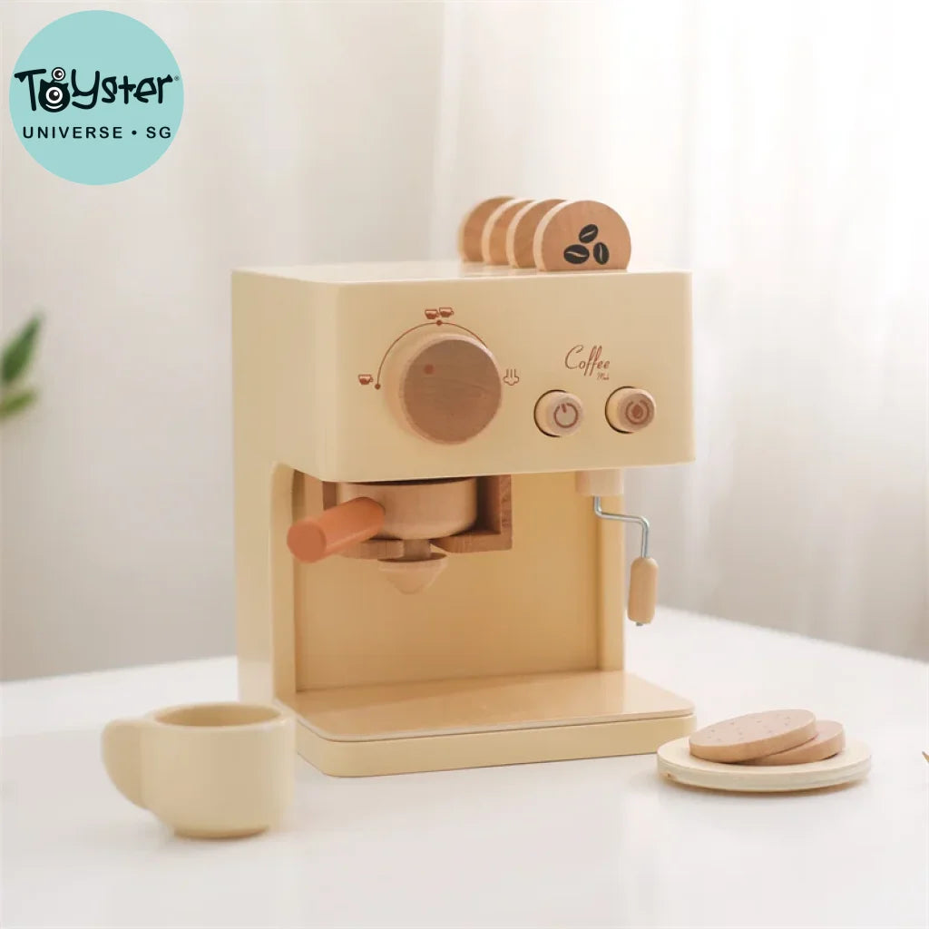 Kids Wooden Coffee Machine Kitchen Toys