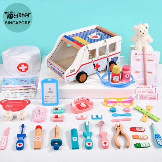 Kids Wooden Doctor Toy Set
