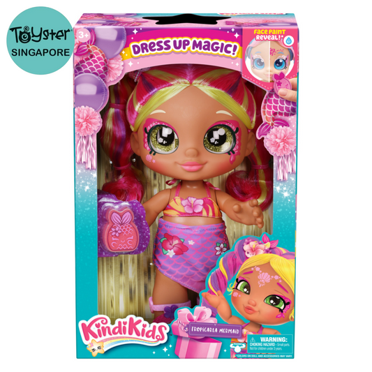 Kindi Kids Dress Up Magic Tropicarla Mermaid Face Paint Reveal Doll