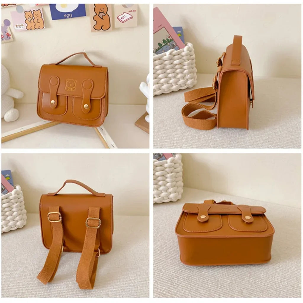 Korean Backpack Pu Leather