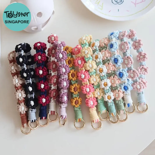 Korean Style Boho Weave Daisy Keyring