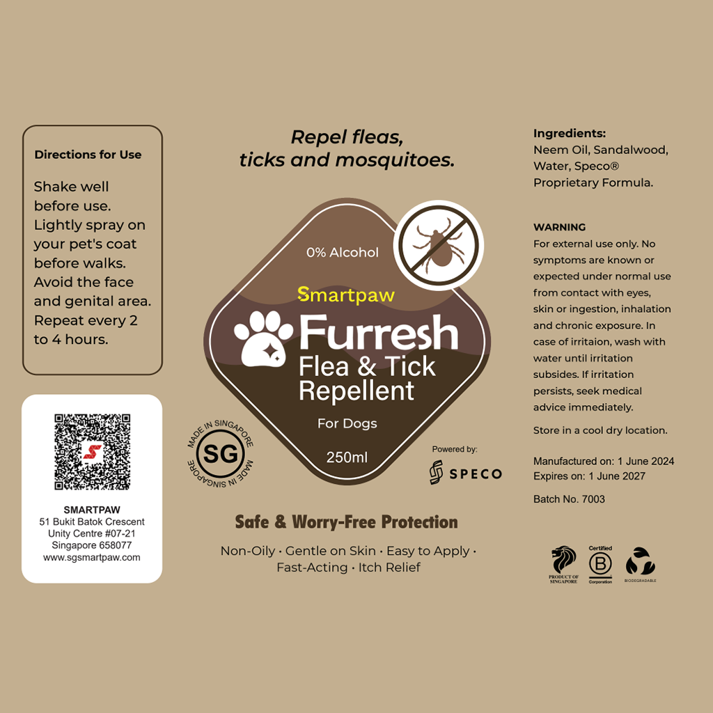 FURRESH Flea & Tick Repellent Spray for Dogs | Dog Flea & Tick Prevention