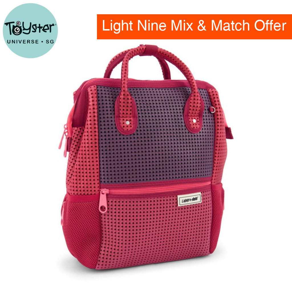 Light + Nine Master Short Backpack Multi Rose Light + Nine