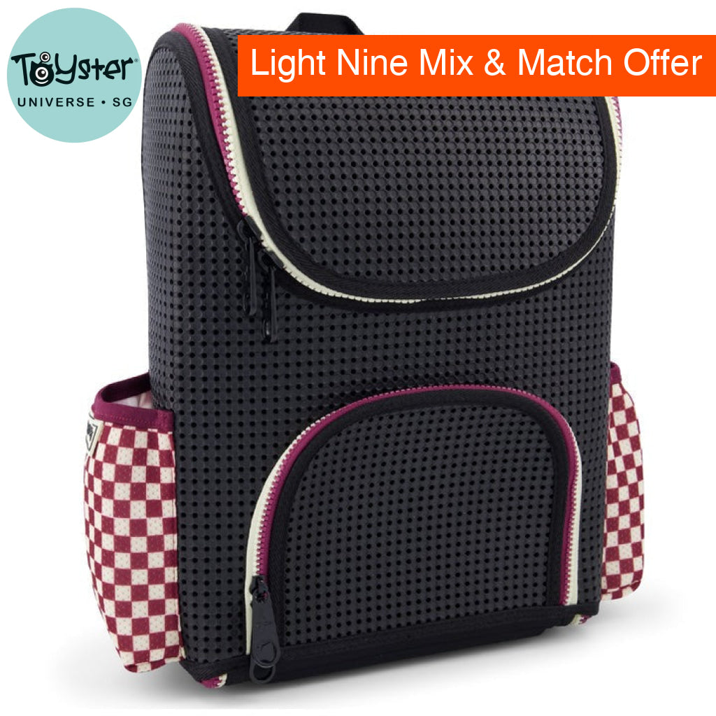 Light + Nine Student Ergonomic Backpack Checkered Brick - Light + Nine