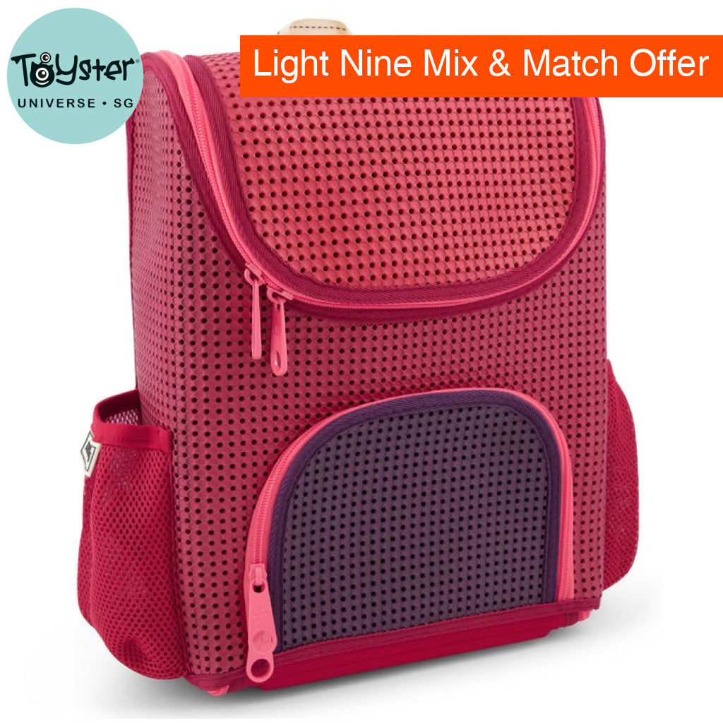 Light + Nine Student Ergonomic Backpack Multi Rose - Light + Nine